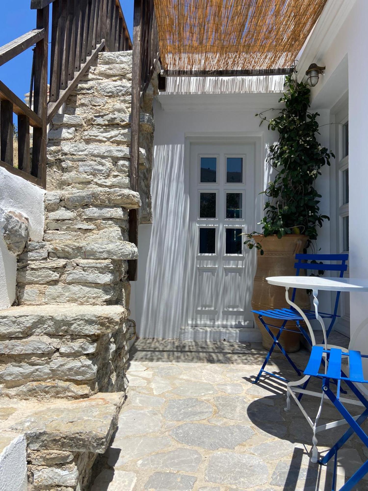 Little Blue In Chorio, Symi Villa Bagian luar foto